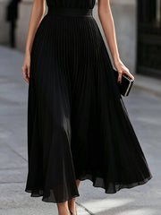 Sleeveless Pleated Midi Dress
