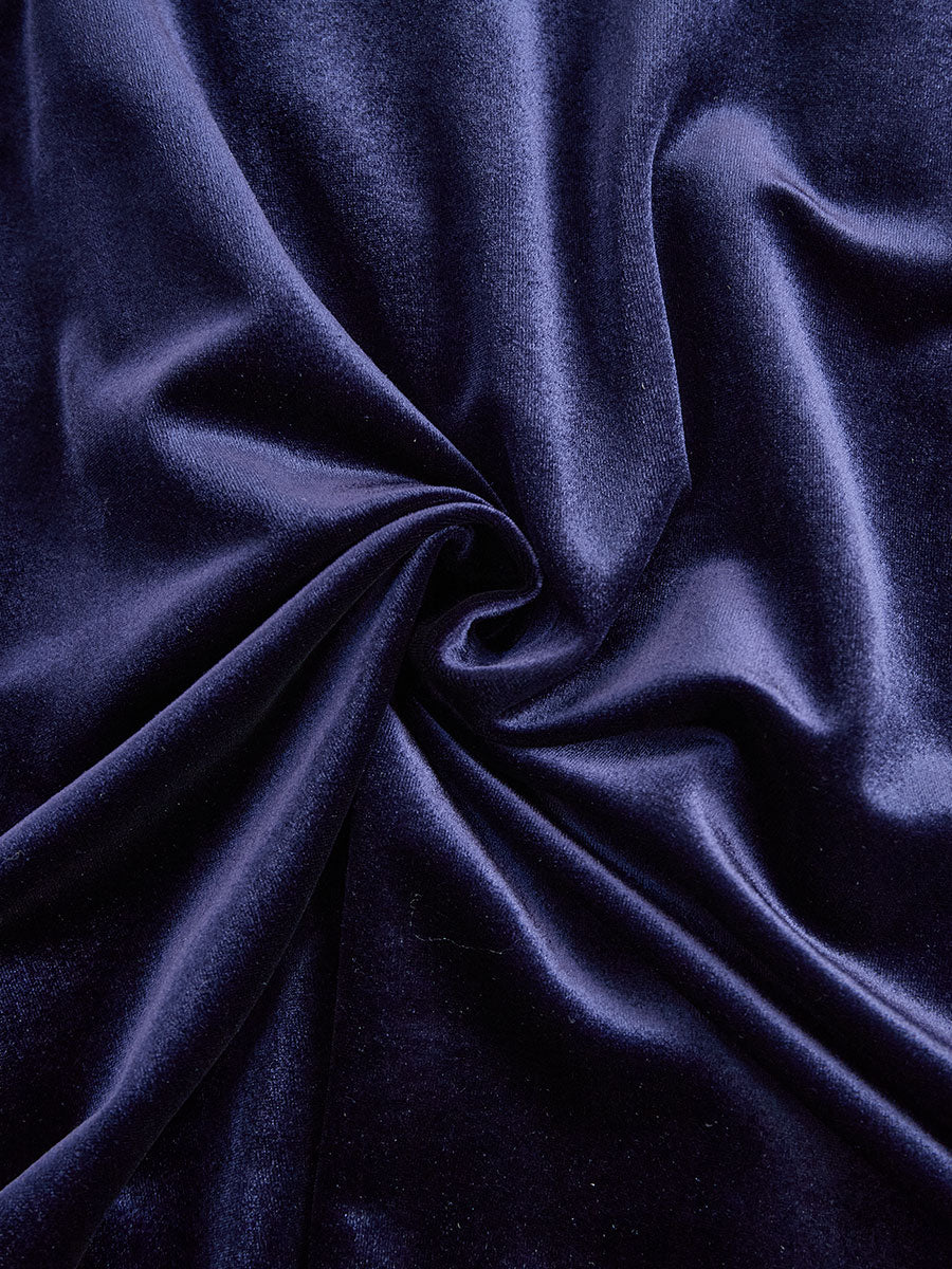 Luxurious   Velvet Long-Sleeve Midi Dress