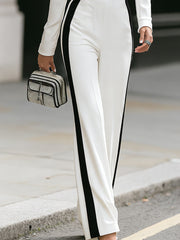 White Cropped Top & Wide-Leg Pants Set